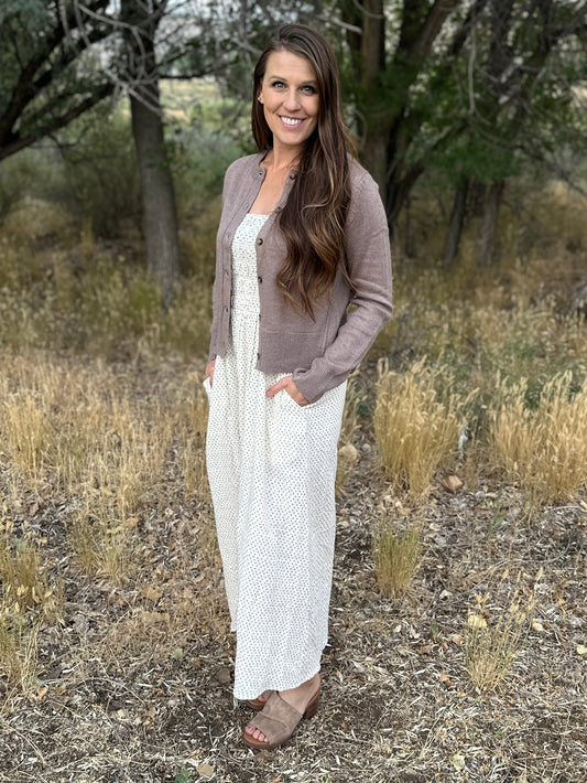 Classic Cut Button Up Cardigan