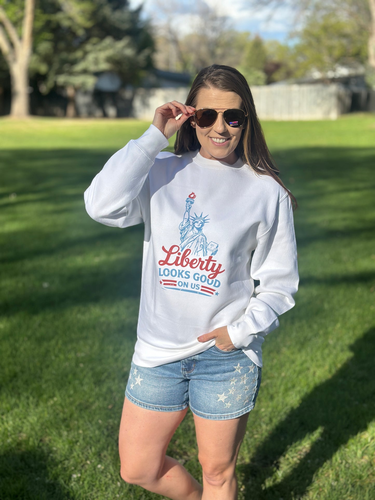 Liberty Looks Good on Us Sweatshirt