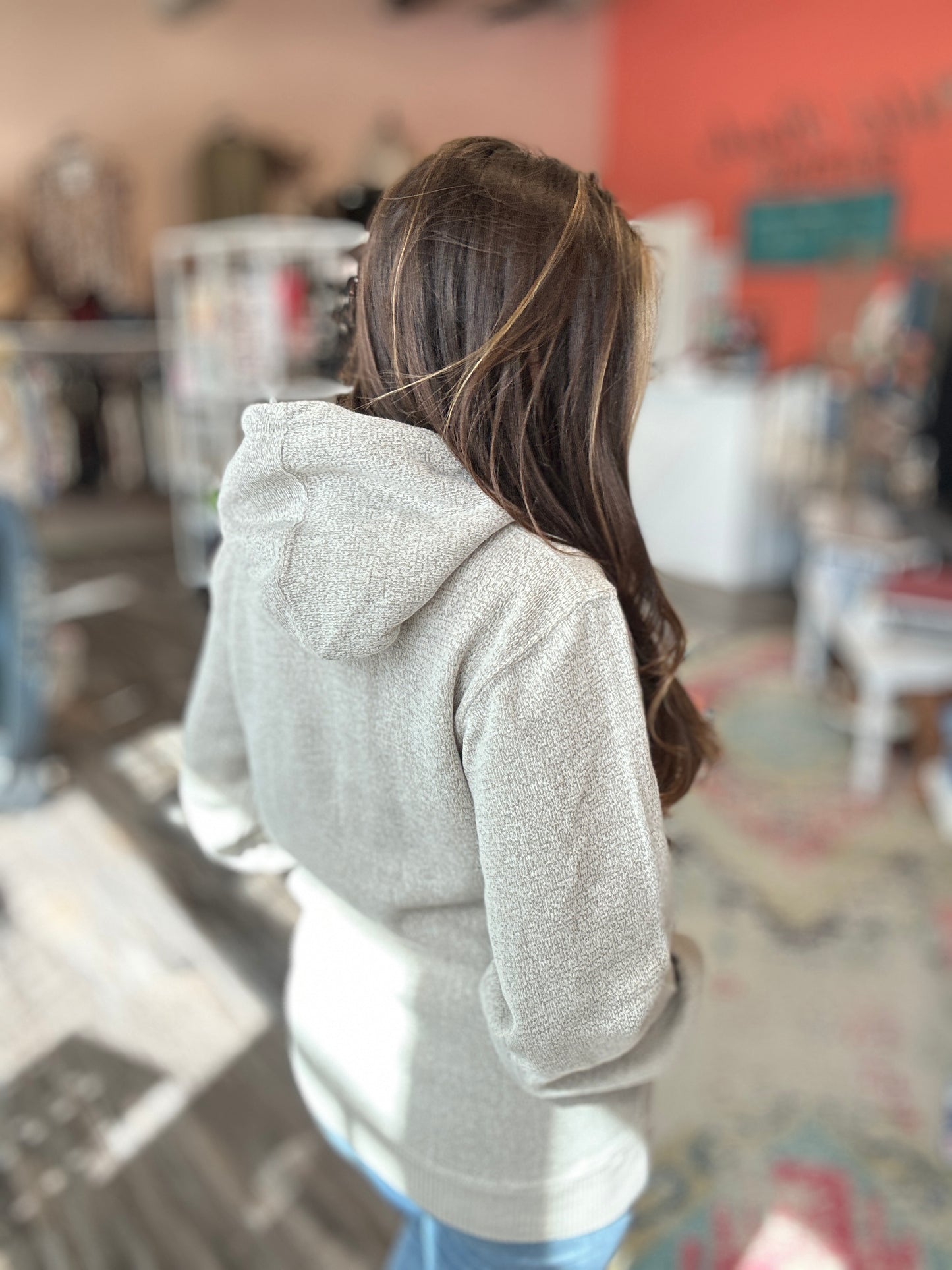 Oatmeal "Homebody" Knit Hoodie