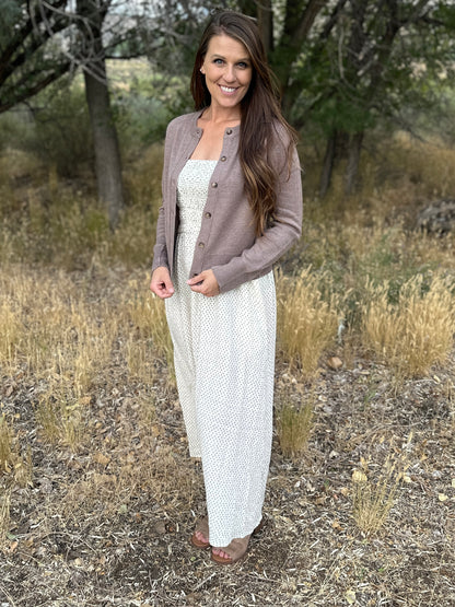 Classic Cut Button Up Cardigan