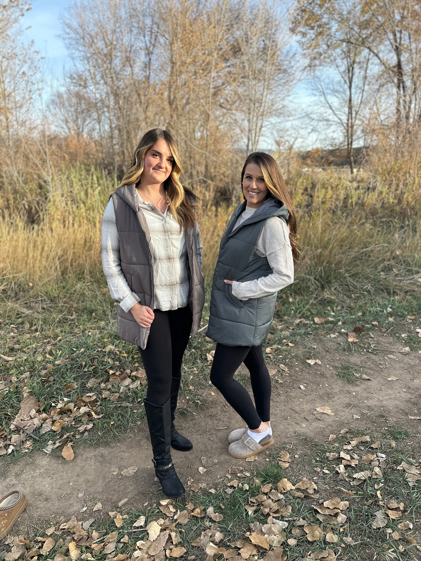 Hooded Tunic Puffer Vest