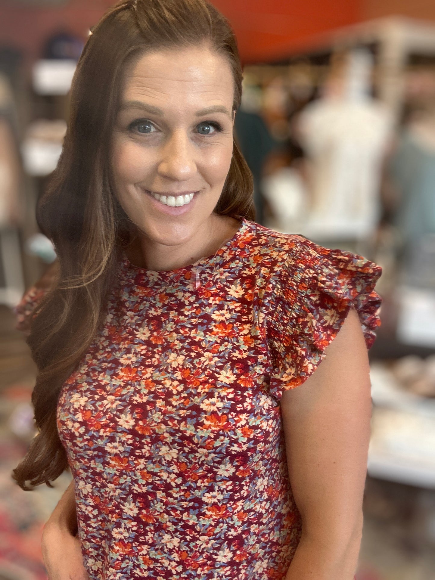 Floral Printed Ruffle Top