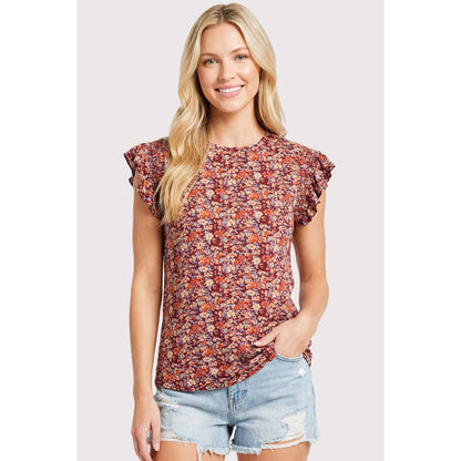 Floral Printed Ruffle Top