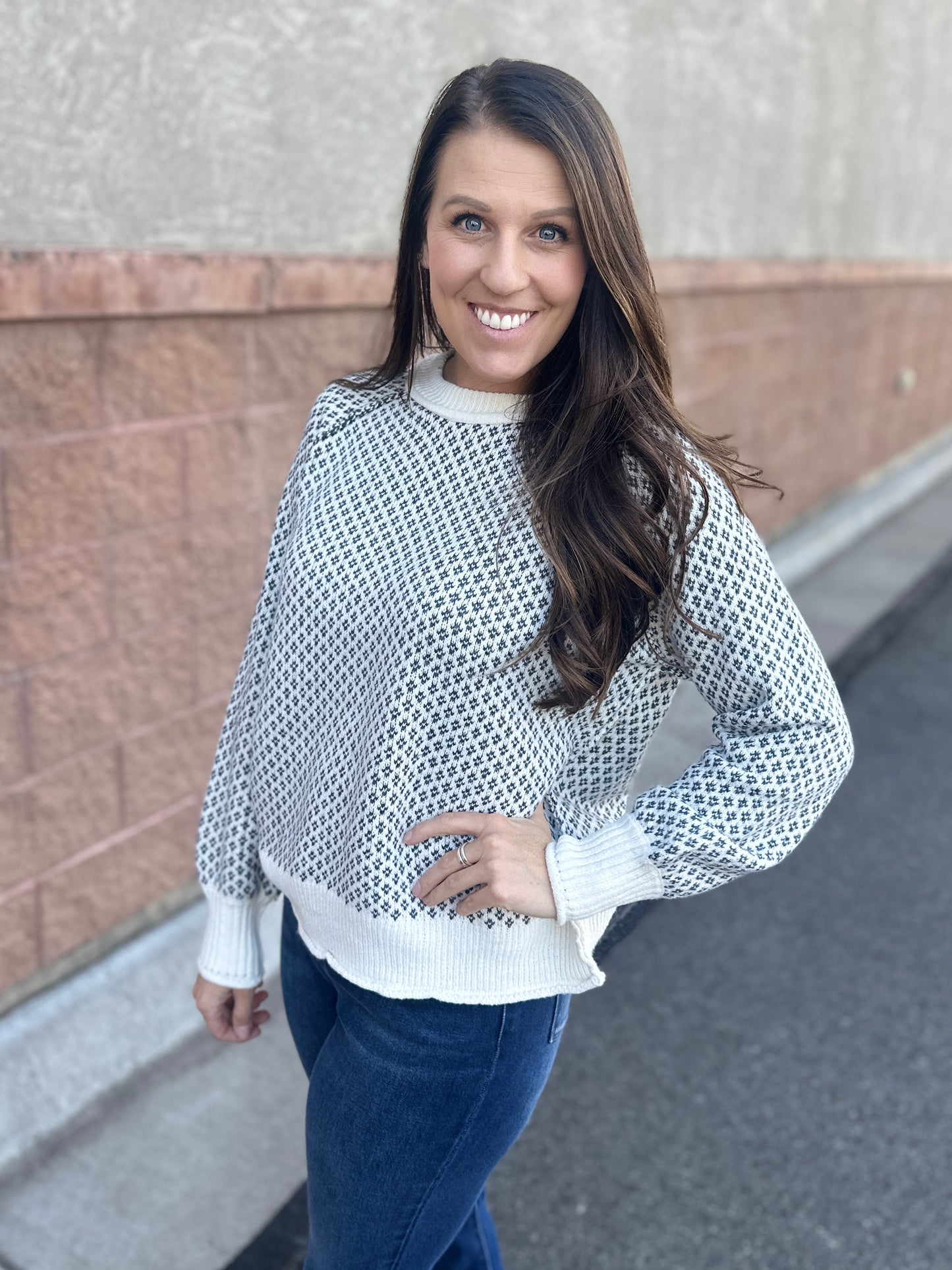 Textured Reverse Stitch Sweater