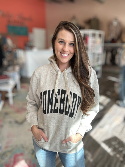 Oatmeal "Homebody" Knit Hoodie
