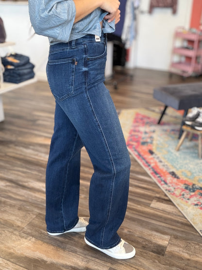 Dark Wash Straight Leg Jeans