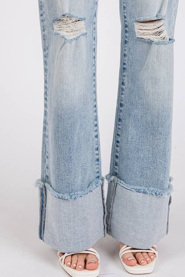 Sandy High Rise Stretch Flare Jeans