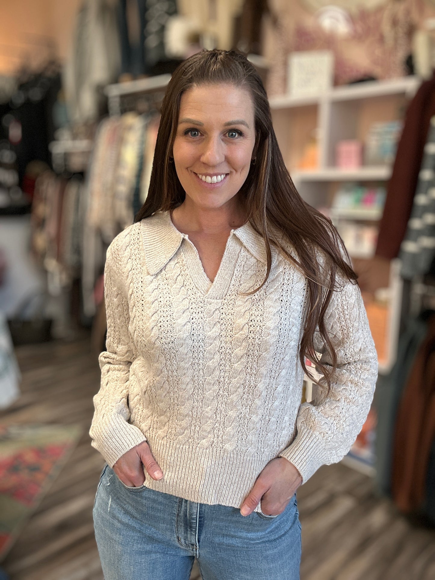 Cable Knit Pullover Sweater