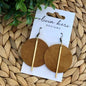 Round Earring with Gold Accent Bar