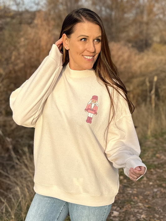 "Nutcracker" Cookie Graphic Knit Sweatshirt