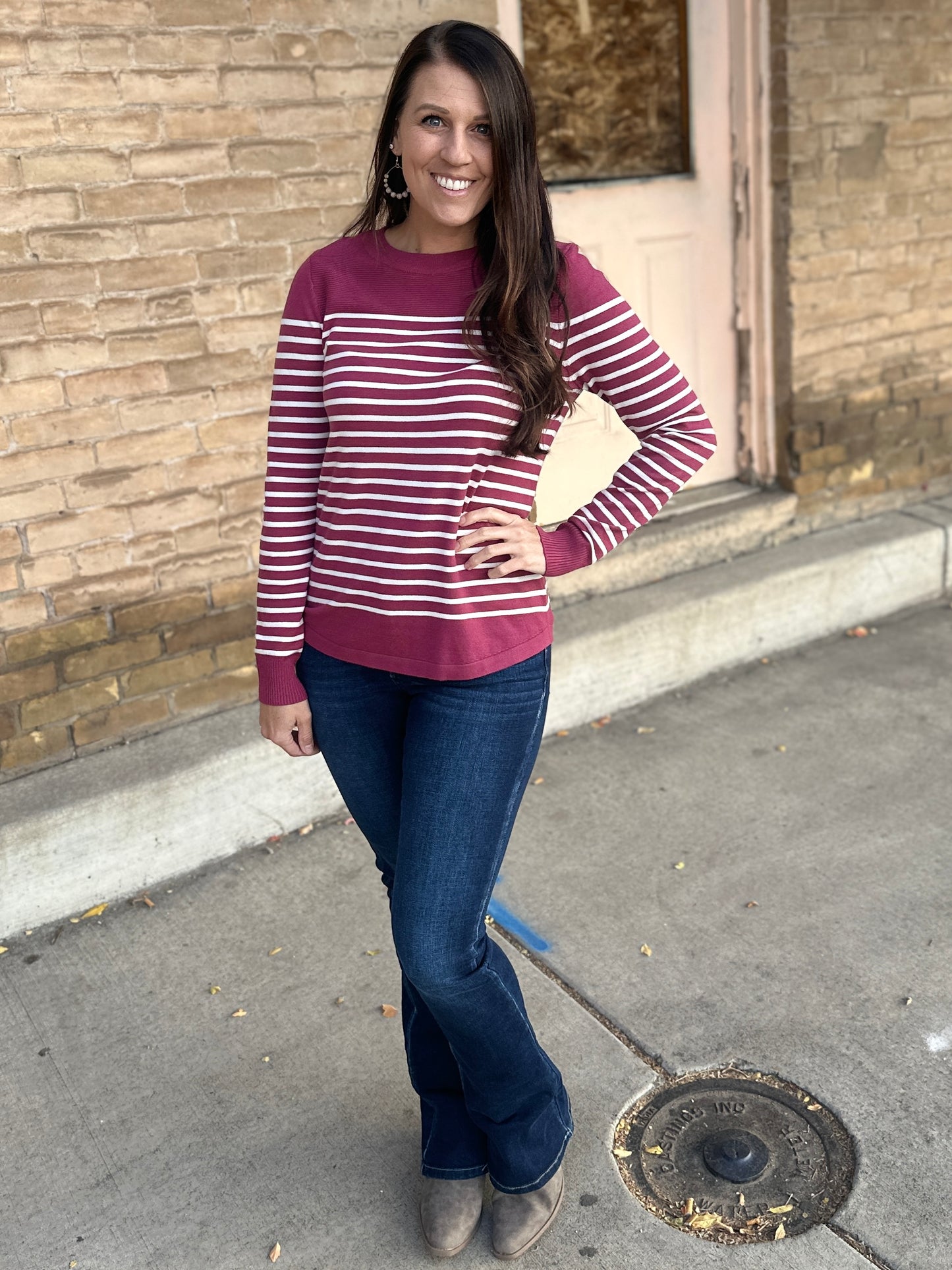 Striped Color Block Pullover