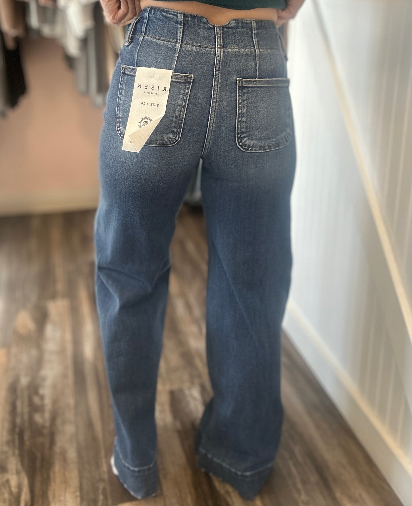 June Wide Leg Seam Detail Jeans