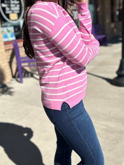 Striped Crew Neck Long Sleeve