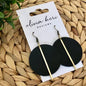 Round Earring with Gold Accent Bar