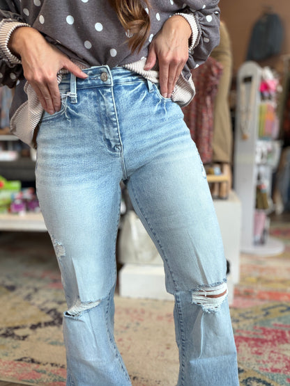 Sandy High Rise Stretch Flare Jeans