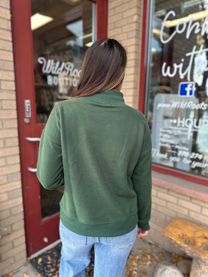 Forest Green Tie Sweater