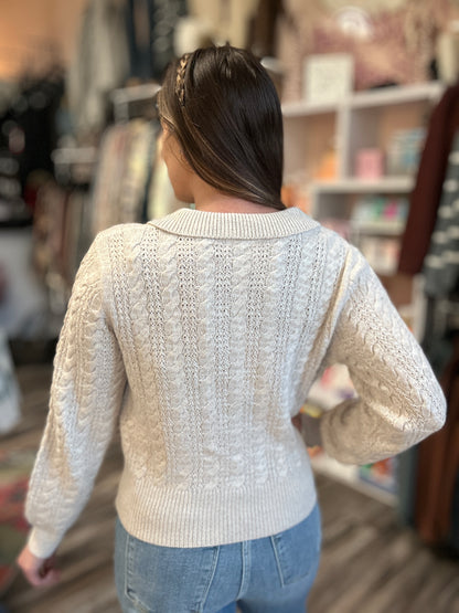 Cable Knit Pullover Sweater