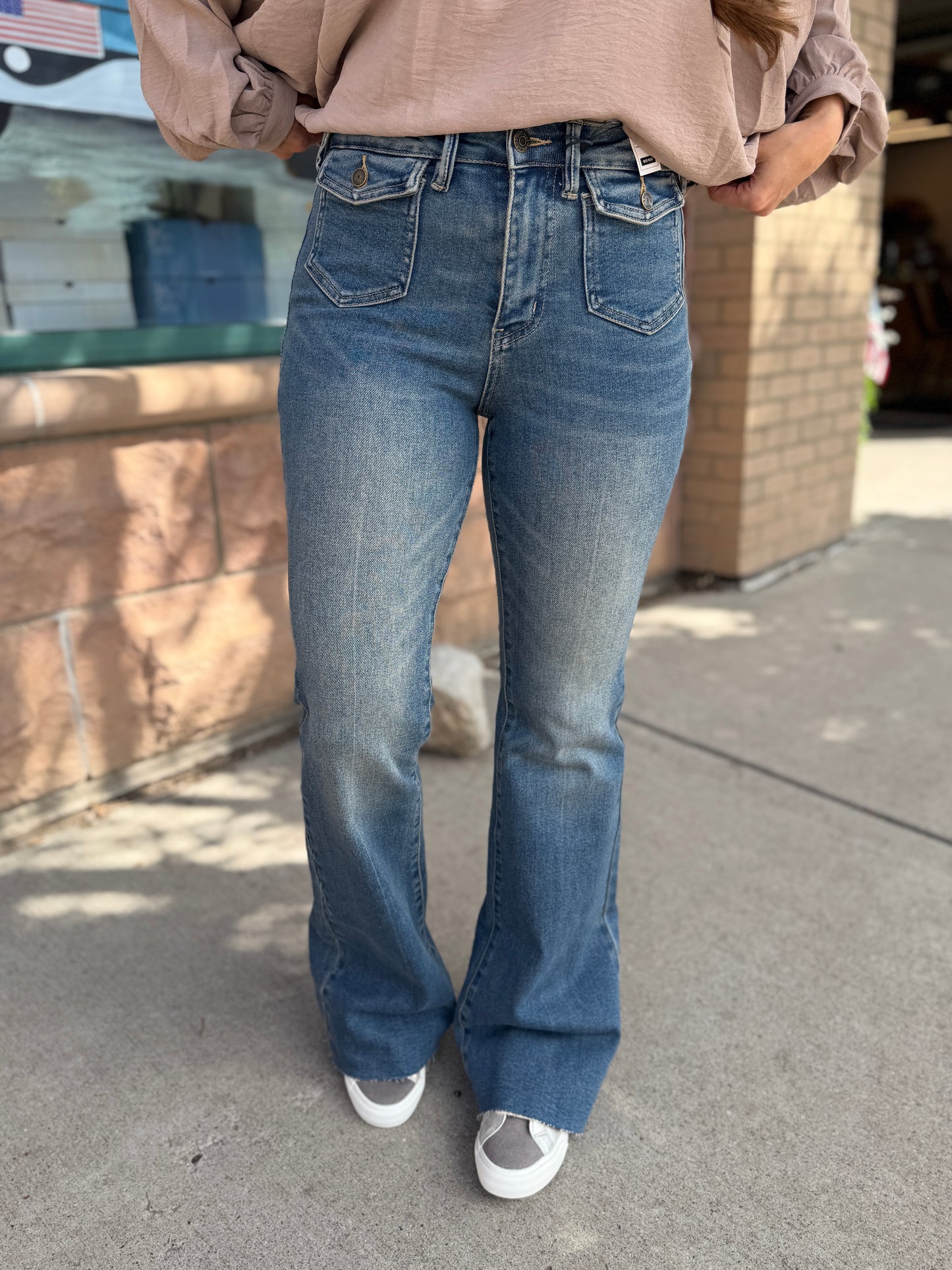 Amara Front Flap Pocket Flares