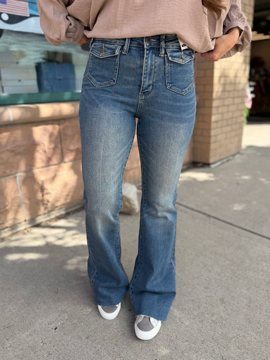 Amara Front Flap Pocket Flares