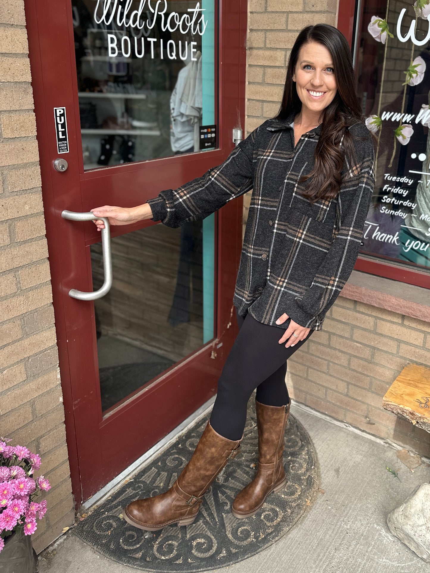 Plaid Button Up Long Sleeve