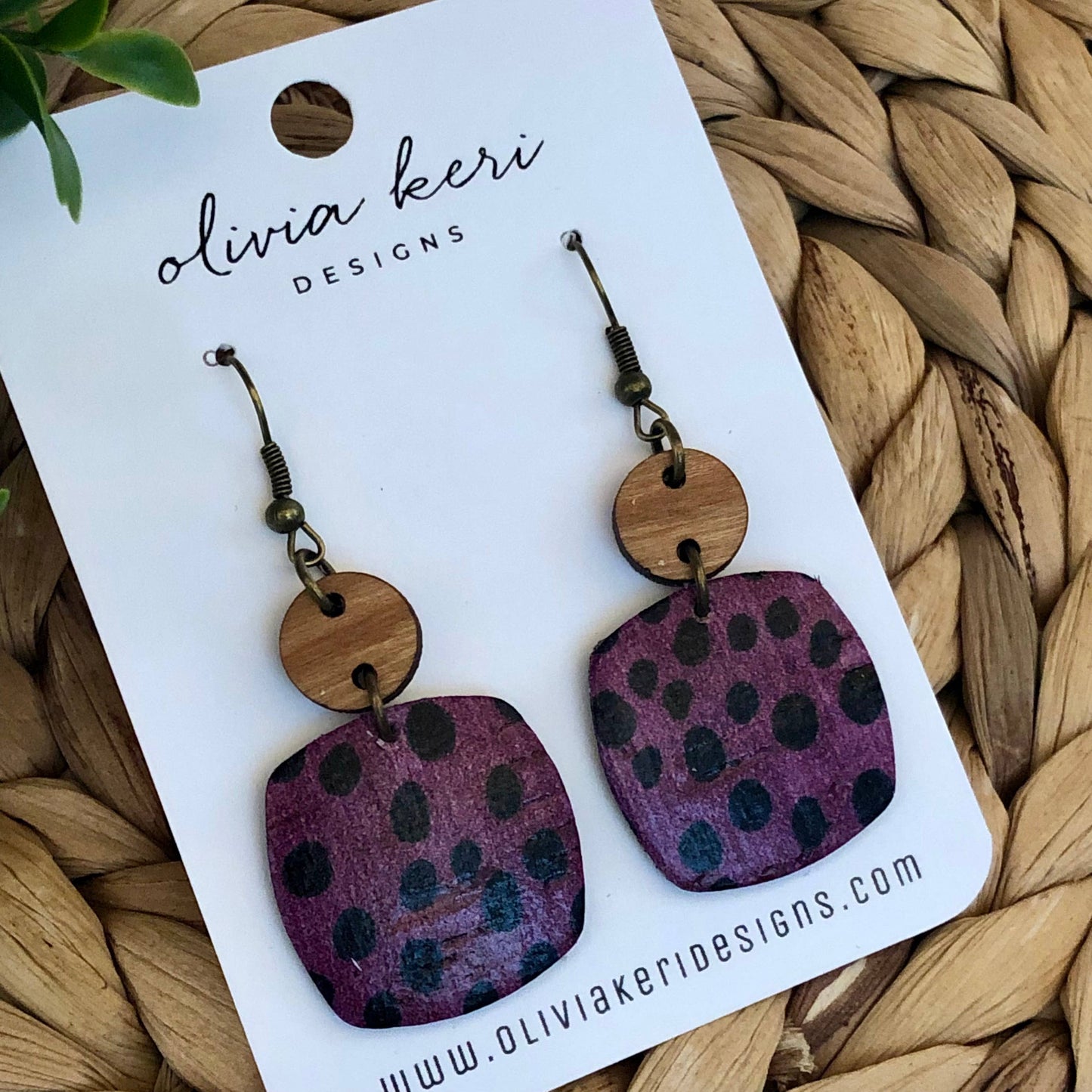 Nora - Plum Polka Dots