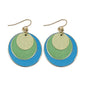 Patina Teardrop Earrings Blue and Green