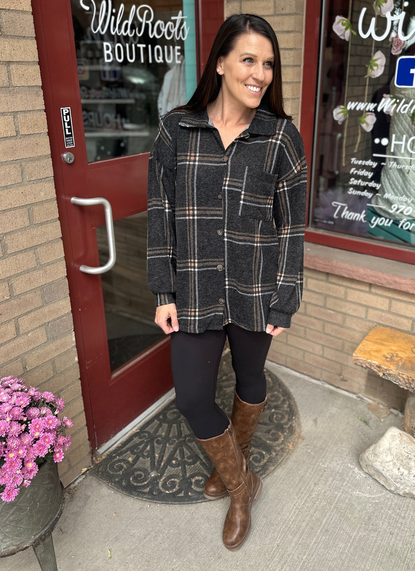 Plaid Button Up Long Sleeve