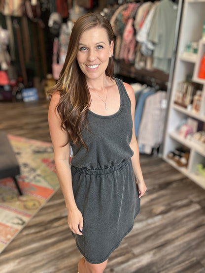 Mineral Wash Tank Midi Dress