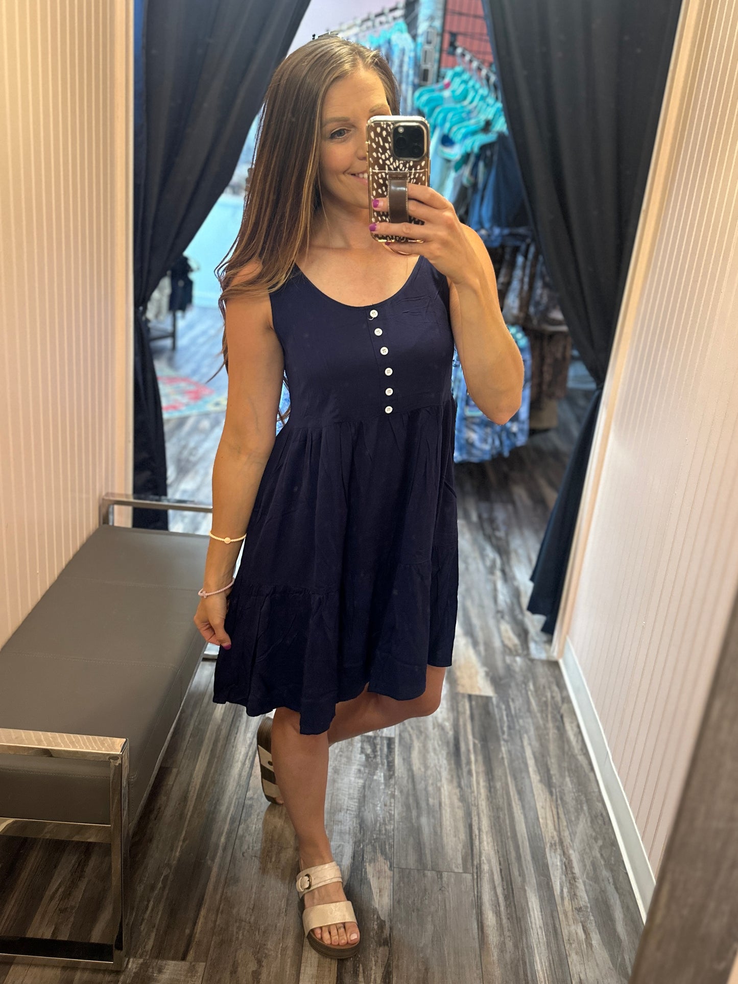 Navy Midi Dress