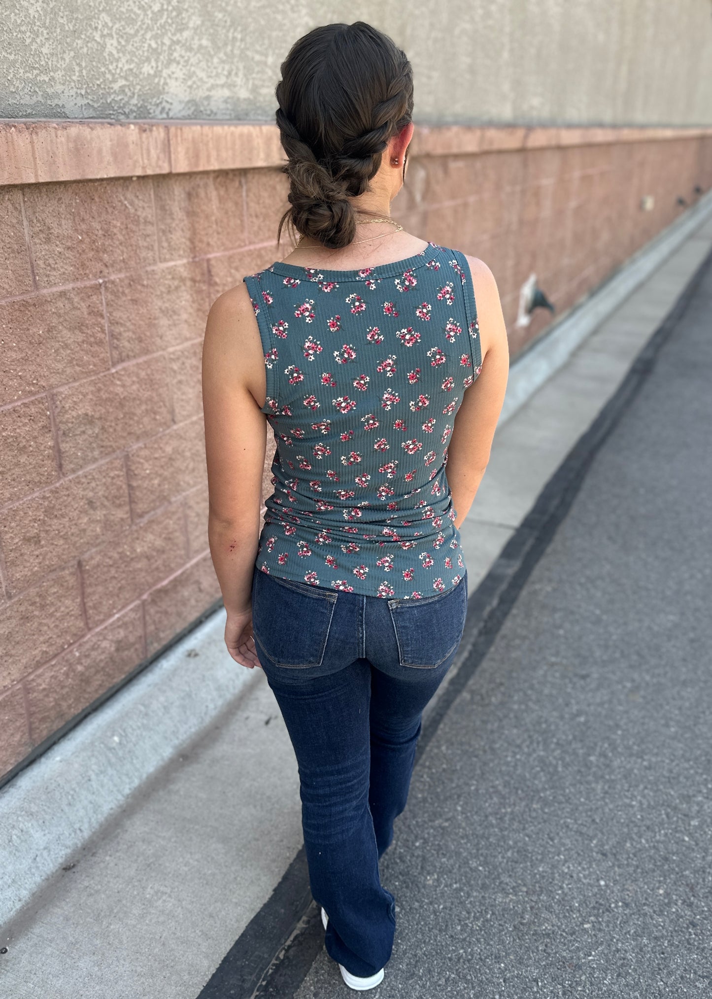Floral Henley Tank