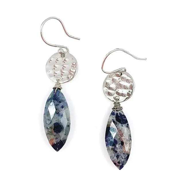 Akriti Silver and Faceted Earrings
