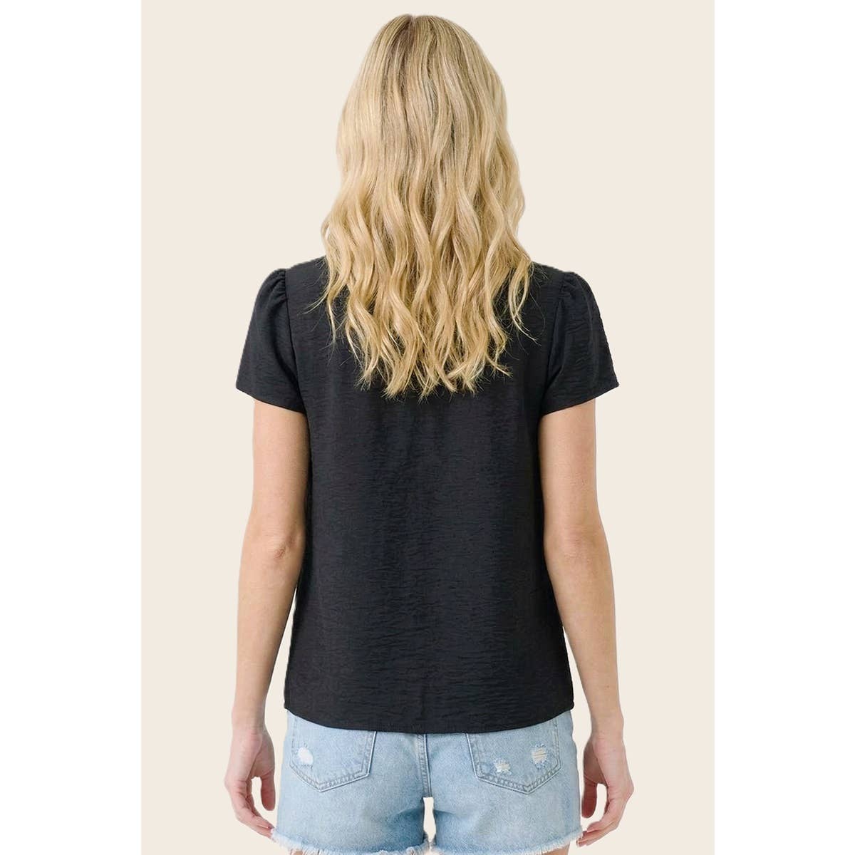 Frilled Neck Button Down Shirt