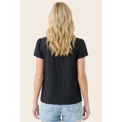 Frilled Neck Button Down Shirt