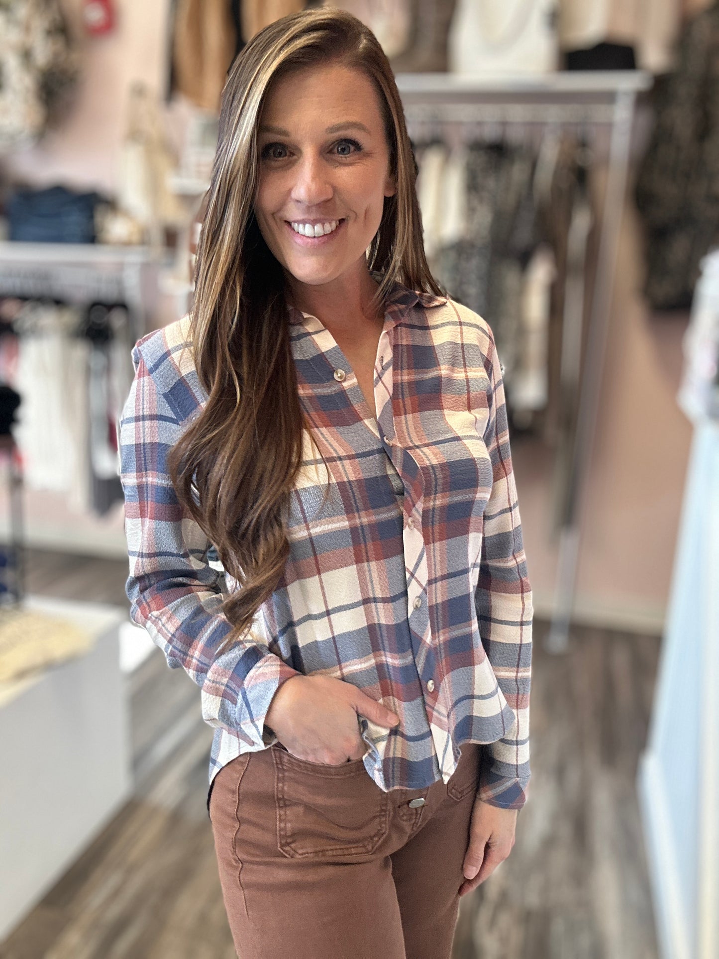 Vintage Plaid Long Sleeve