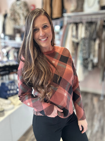 Checker Jacquard Sweater