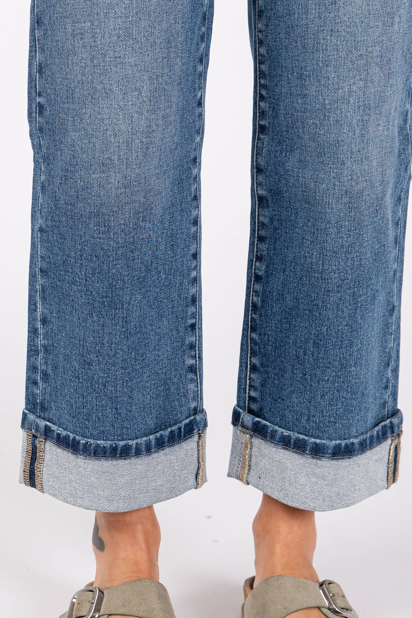 Cuffed Sherry Straight Leg Jean