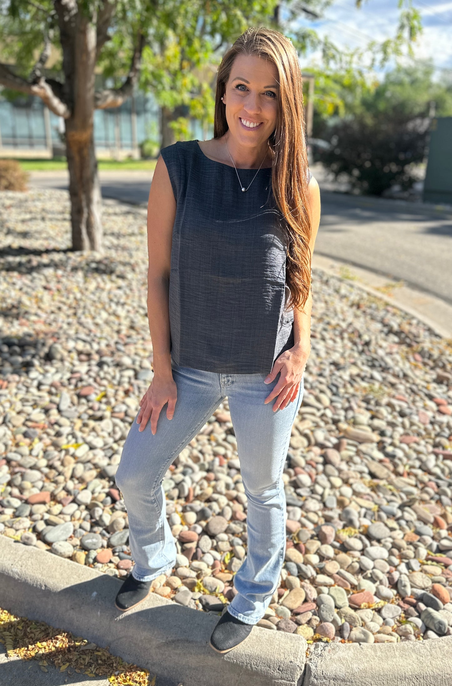 Charcoal Textured Tank