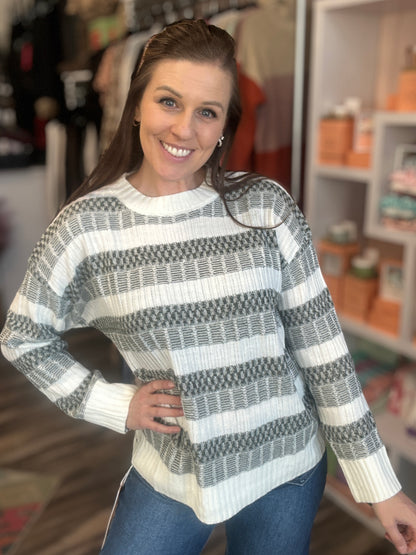 Olive and Ivory Sweatshirt