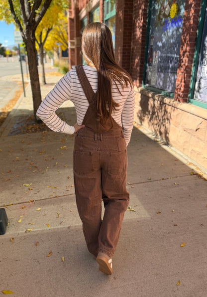 Slouchy Denim Overalls