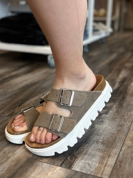 Jazmin Taupe Platform Sandals
