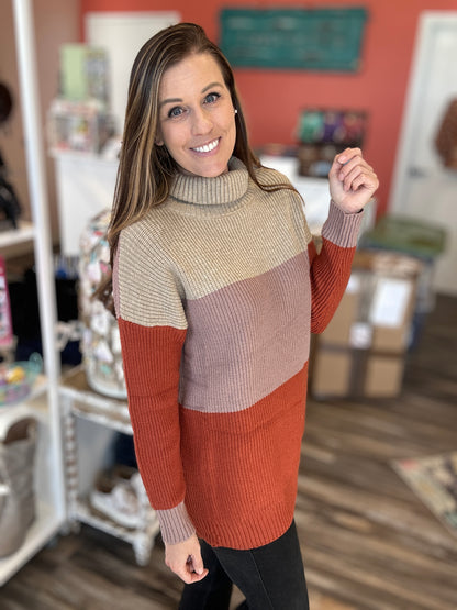 Colorblock Knit Sweater