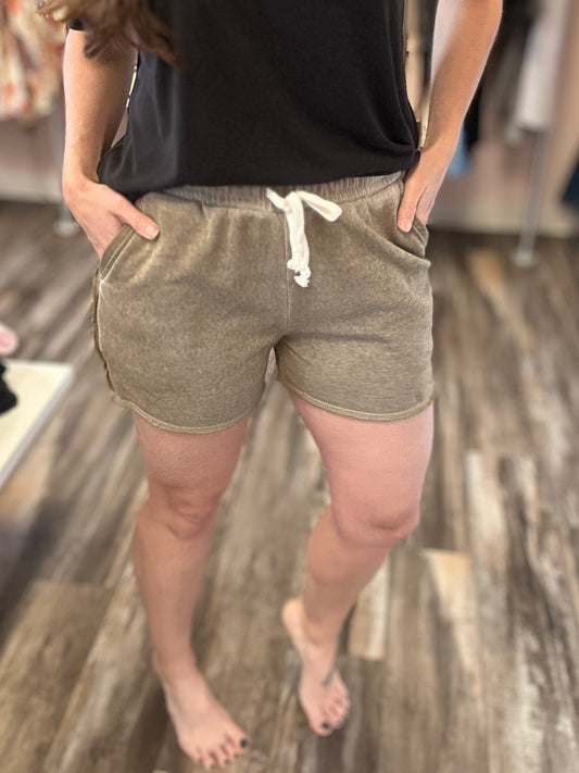 Fleece Lined Drawstring Shorts