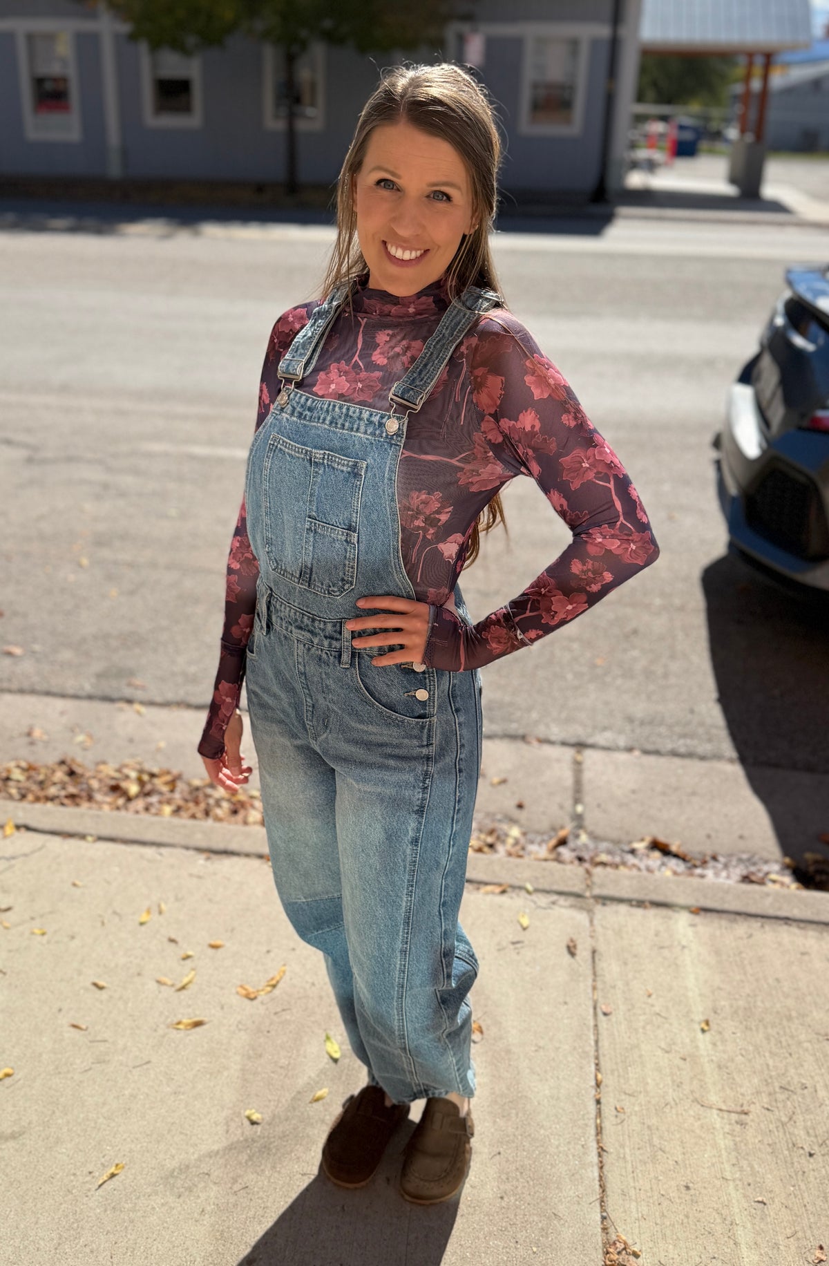 Slouchy Denim Overalls