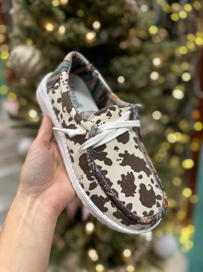 Cow Print Slip On Sneakers