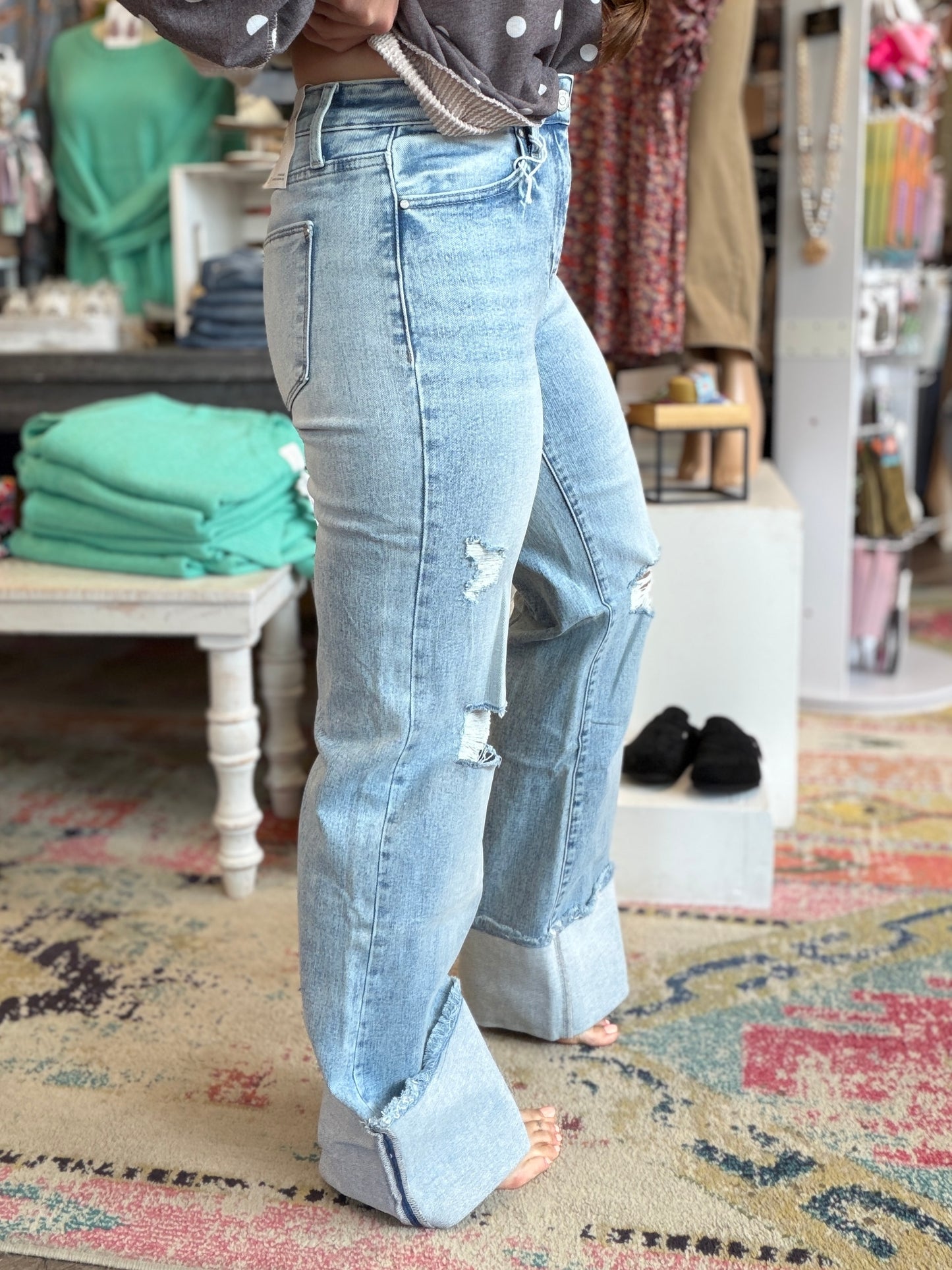 Sandy High Rise Stretch Flare Jeans