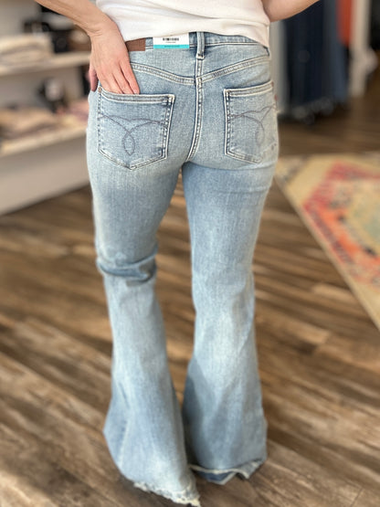 JoJo Flare Jeans with Slit Petite 29"