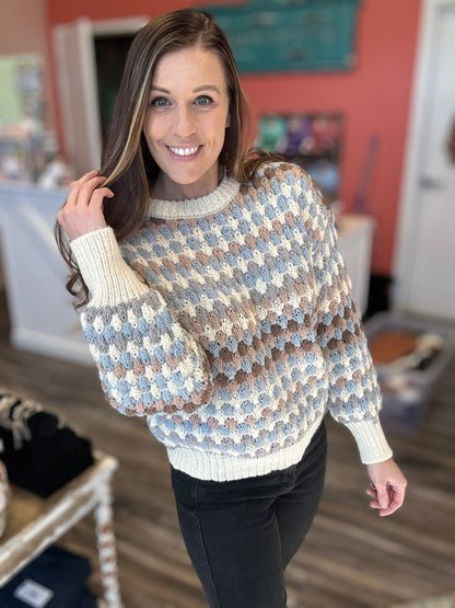 Multi Knit Chunky Sweater