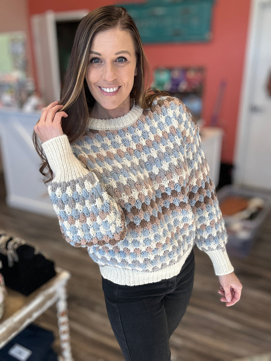 Multi Knit Chunky Sweater