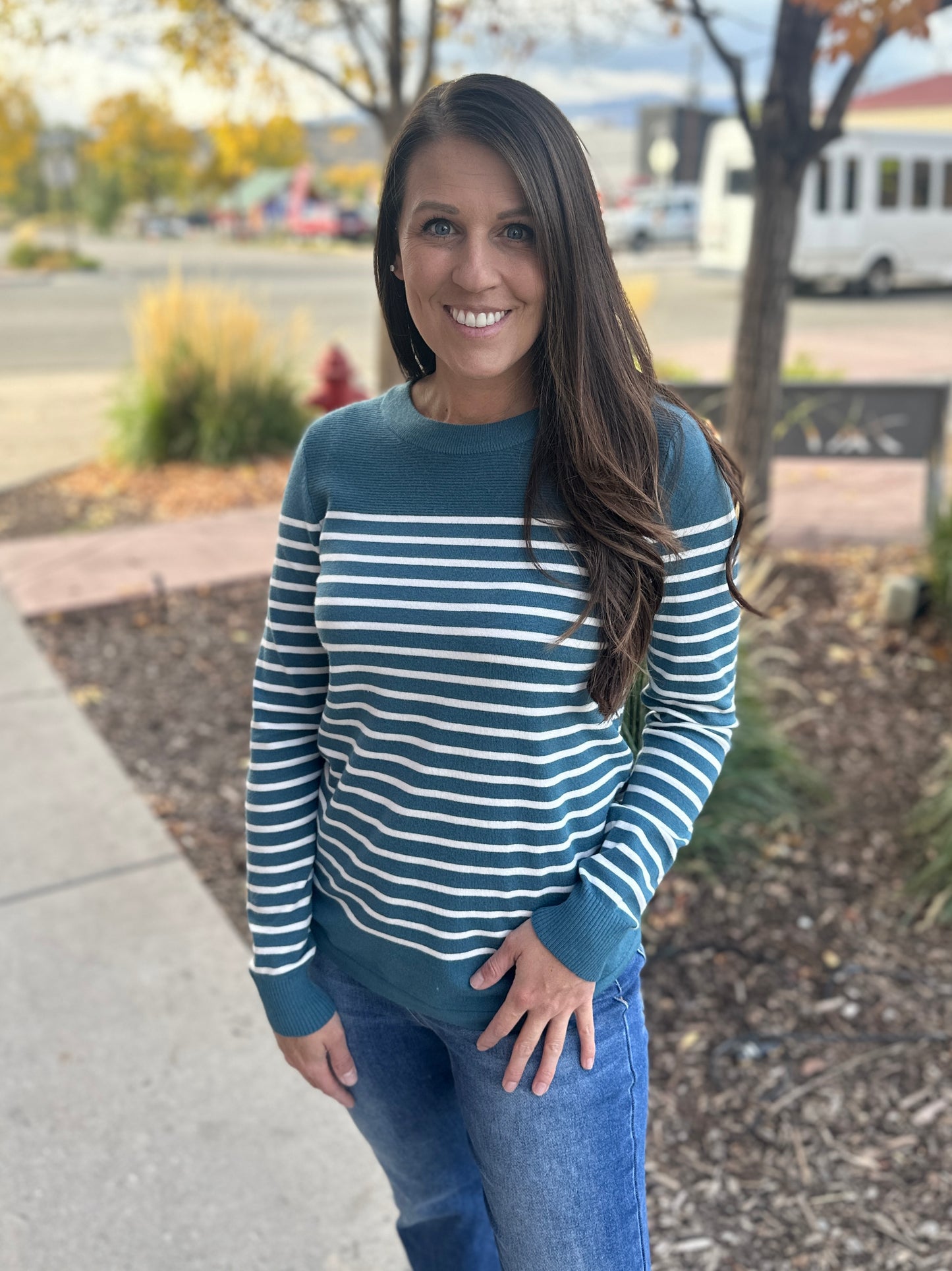 Striped Color Block Pullover