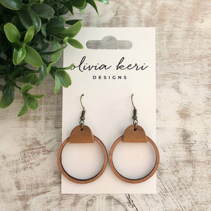 Wood Hoop Earrings